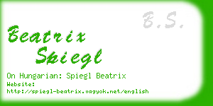 beatrix spiegl business card